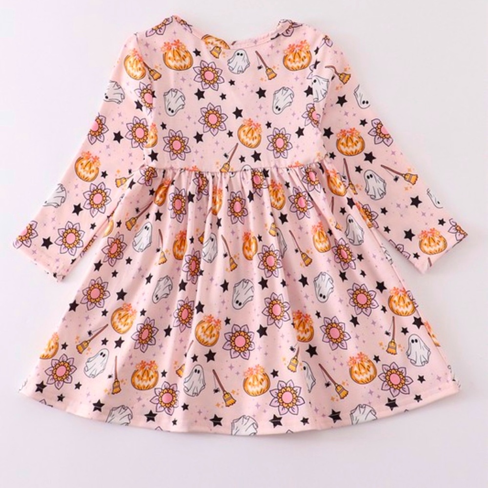 NEW! Girls Cute Ghosty Dress - Pink